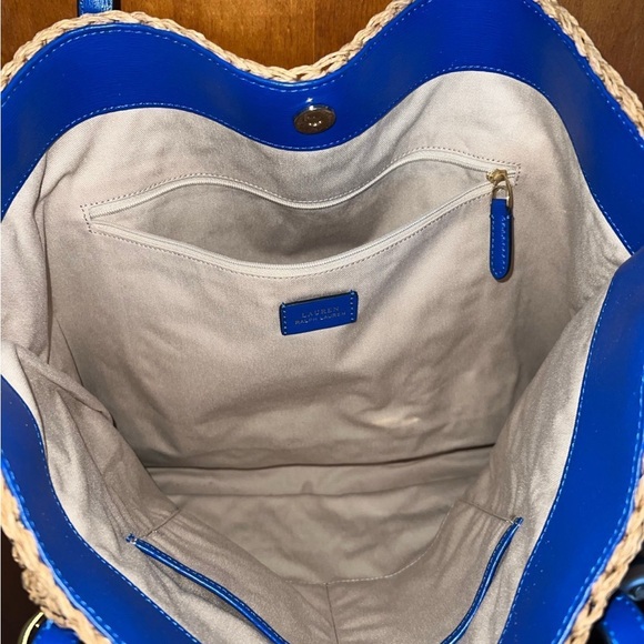 Lauren Ralph Lauren Crochet Straw Tote Bag like new - Picture 4 of 6